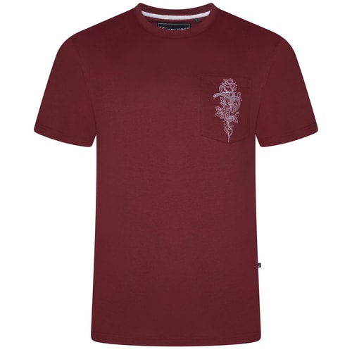 KAM Snake Print T-Shirt Wine